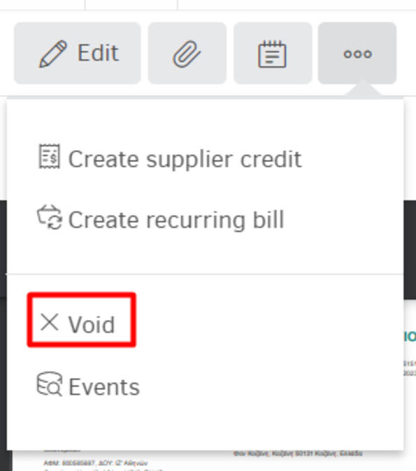 Manage Bills Supplier Bills